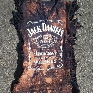 Jack Daniel's deconstructed bleached tee S